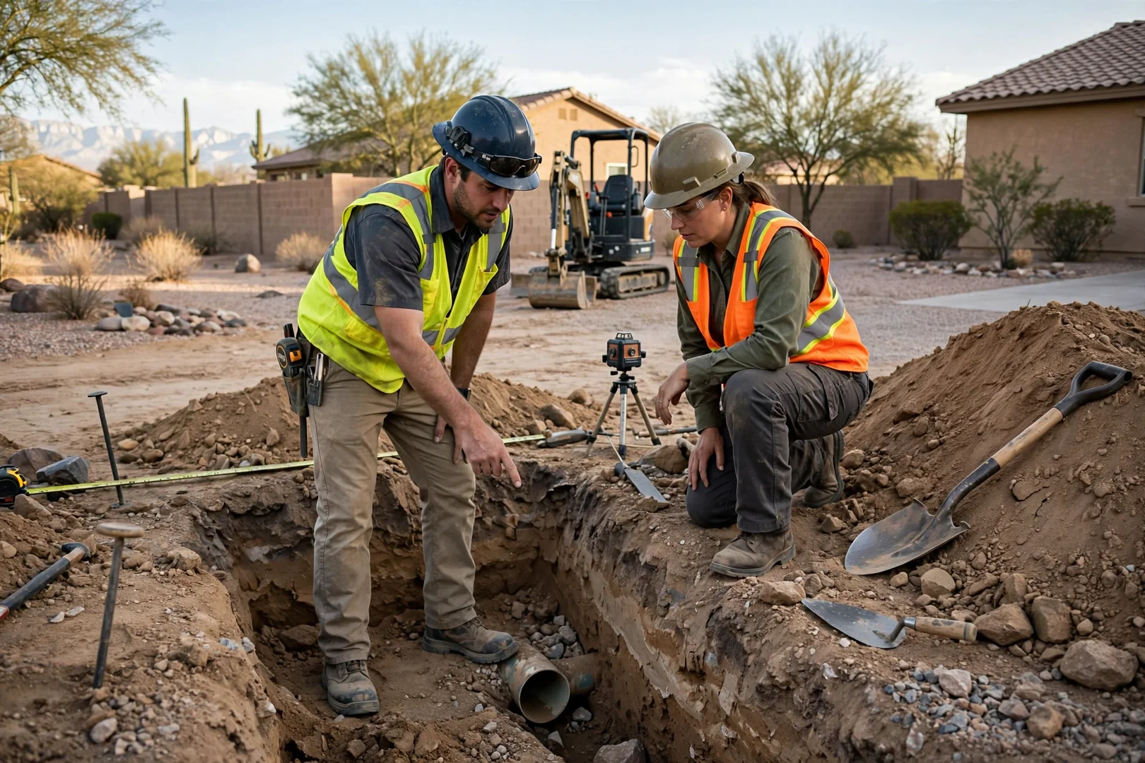 Vacuum truck performing hydro excavation near utility lines in Avondale